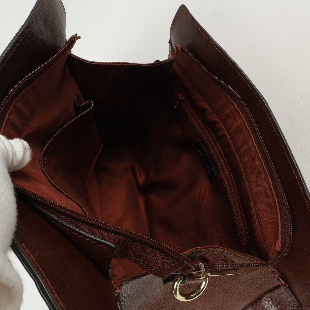 Wilson Leather Top Handle Satchel Brown Leather Purse *No Shoulder Strap - Picture 7 of 15